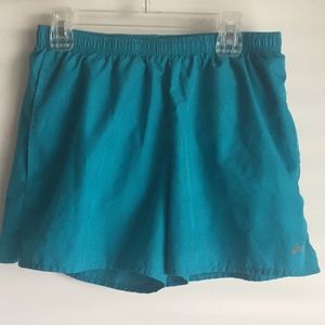 Turquoise Asics Running Shorts